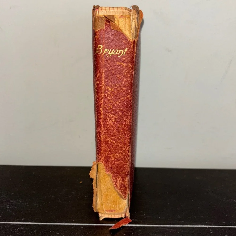Antique | William Cullen Bryant | Leather Bound Book‎ | Poetry Collection